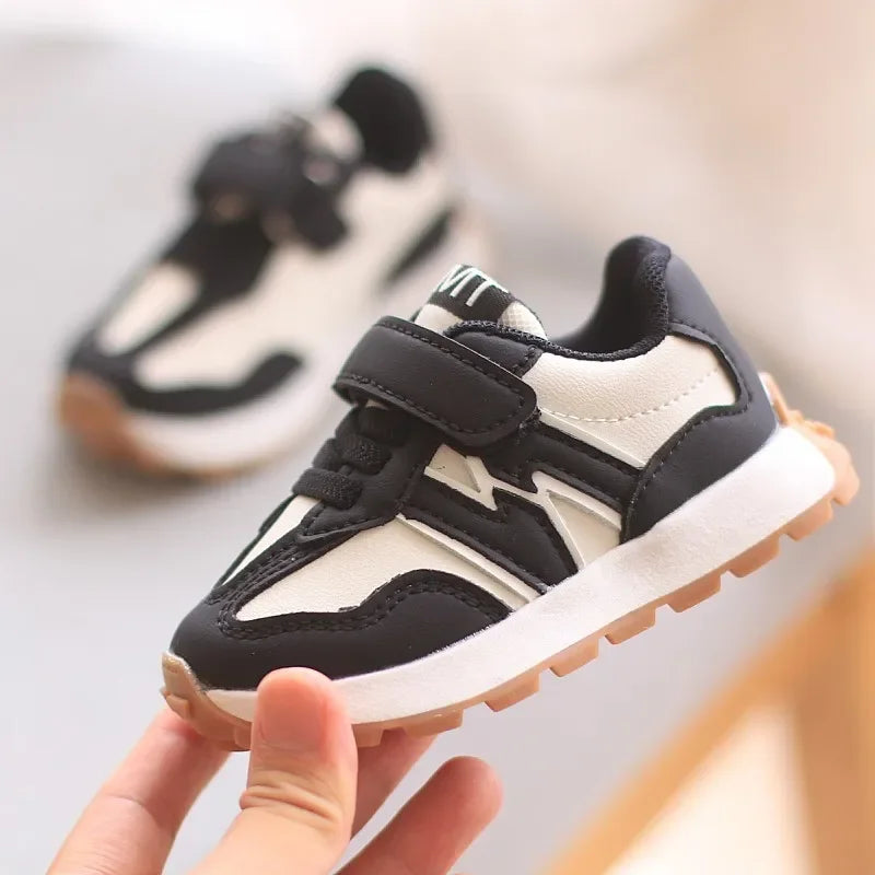 New Kids Sports Shoes - Non-Slip Breathable Lace-Up & Hook and Loop Casual Sneakers, Lightweight Soft Sole