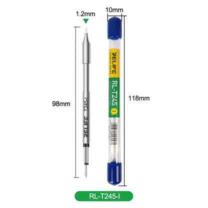 RELIFE Super Fine Soldering Tips C210 C245 C115 – Professional Iron Tips for GVM T210 T115 Stations