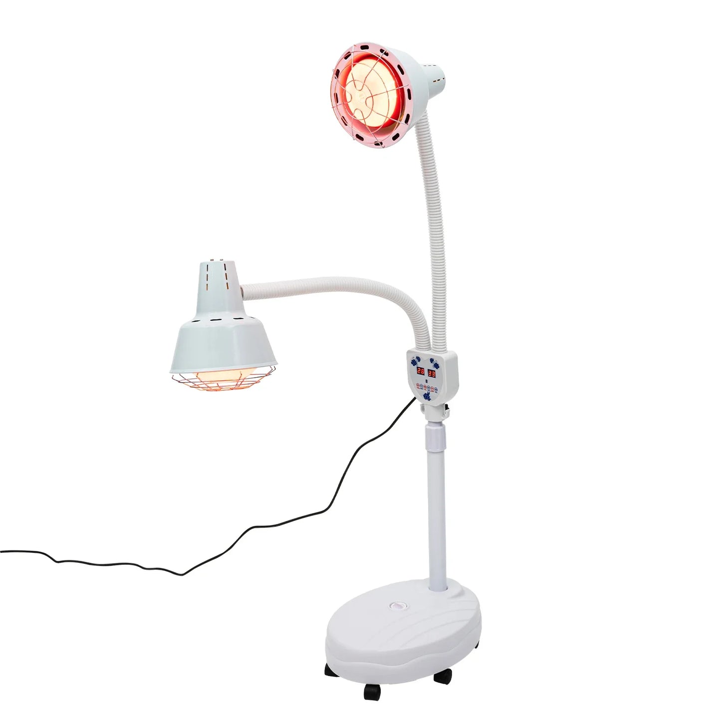 275W Dual-Head Infrared Heat Lamp – Electric Baking Lamp with 360° Adjustable Temperature & Remote Control