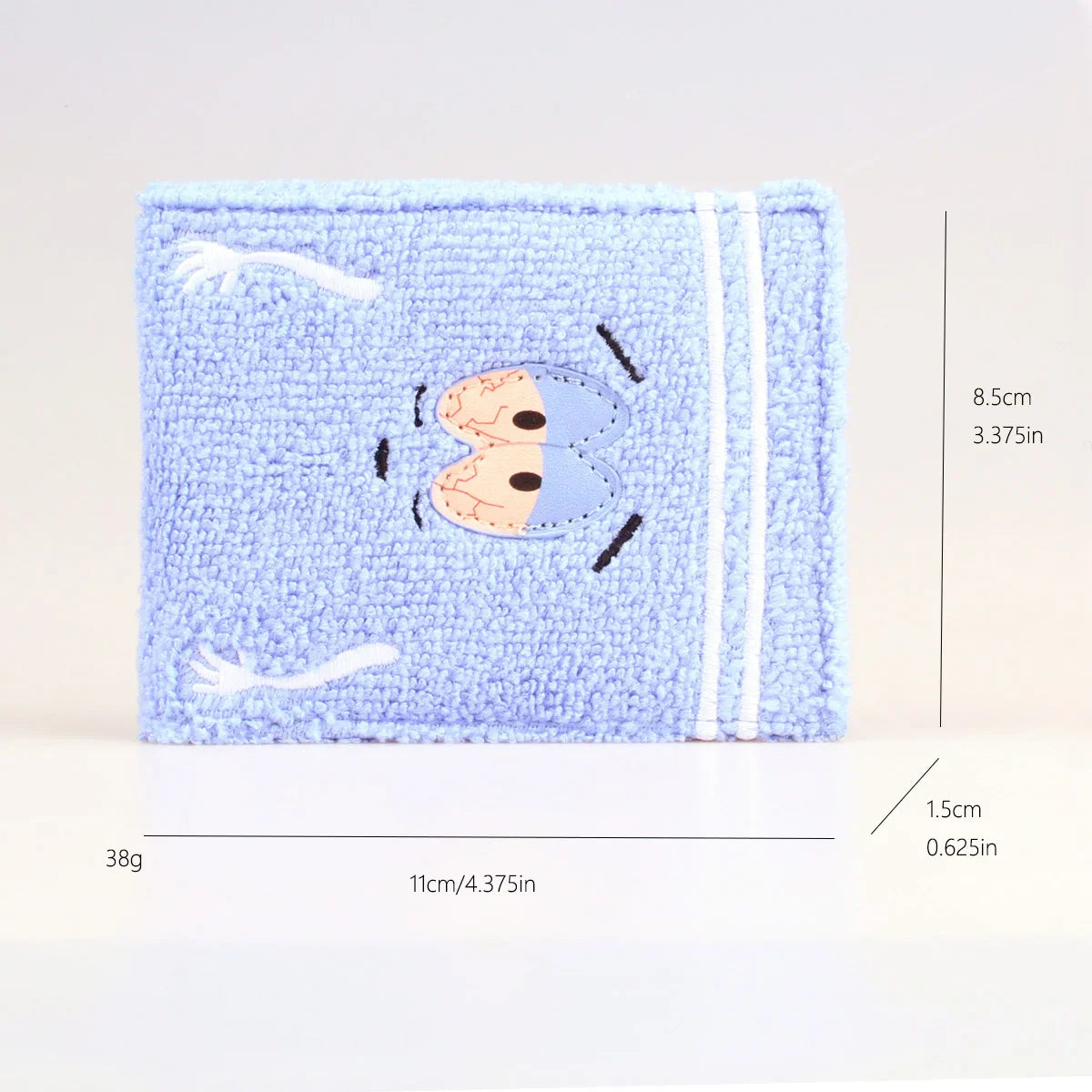 Embroidered Anime Towel Cloth Wallet – Fashionable Designer Personalized ID Card Holder