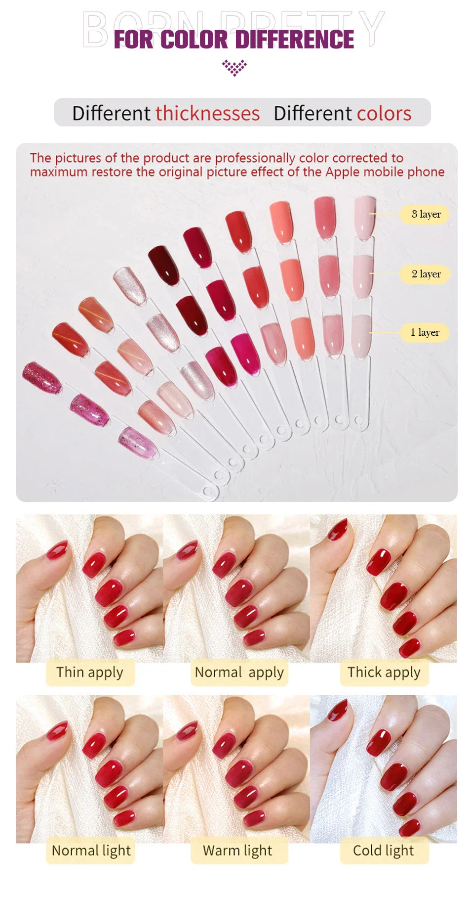 BORN PRETTY 10g Gel Nail Glue for Rhinestones - Super Adhesive, No Wipe Nail Gem Glue for 3D Crystals, Beads, Diamonds & Stickers