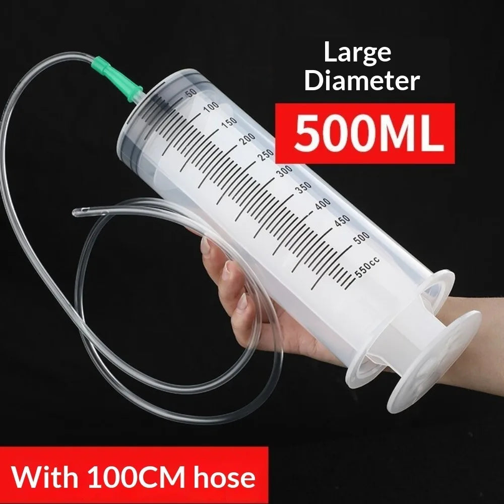 20–550ml Large Capacity Syringe - Durable Oil Extractor & Glue Dispensing Tool for Laboratory Use