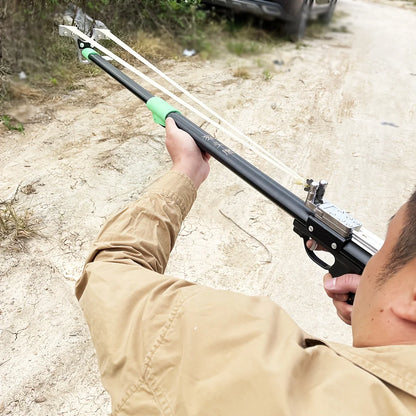 Powerful Long-Rod Slingshot – Trigger Catapult for Precise Hunting & Outdoor Shooting Practice