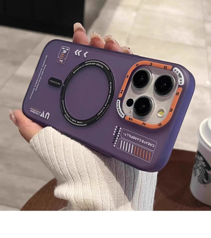 Matte Magnetic iPhone Case — Frosted Back, Metal Lens Frame & Buttons, MagSafe Wireless Charging for iPhone 13–17 Pro Max