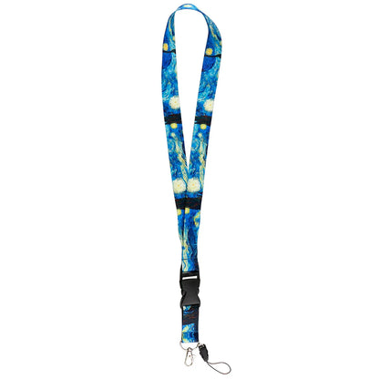 Van Gogh Starry Night Art Neck Strap Lanyard – Keychain Badge Holder for ID, Credit Card & Keys Accessories
