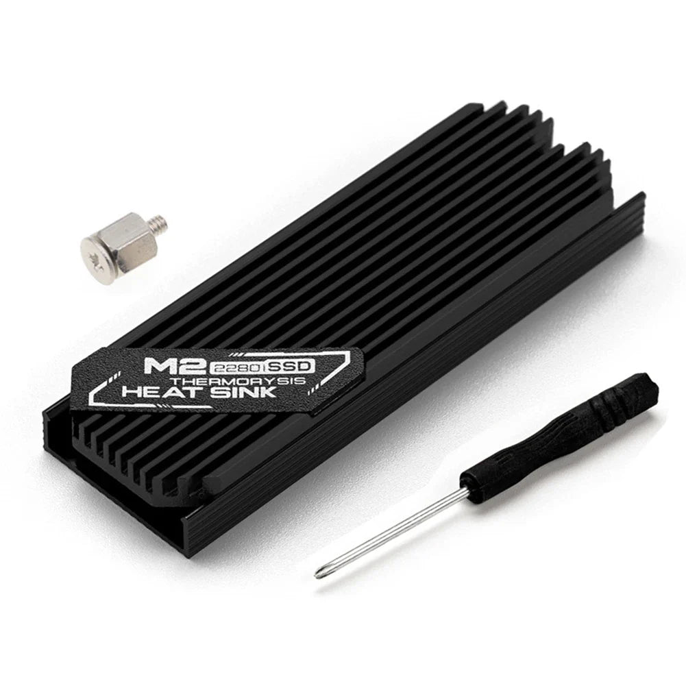 Jonsbo M.2 SSD NVMe Heat Sink - Aluminum 2280 SSD Gasket with Silicone Thermal Pad for PC