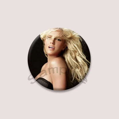 Britney Spears Music Brooch Pin – Pop Singer Badge Jewelry for Bags & Clothing, Fan Collection Accessories & Gift Item