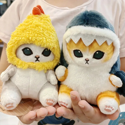 Kawaii Tempura Shrimp Shark Cat Plush Keychain — Cute Mofusand Anime Pendant Backpack Gift for Girlfriend