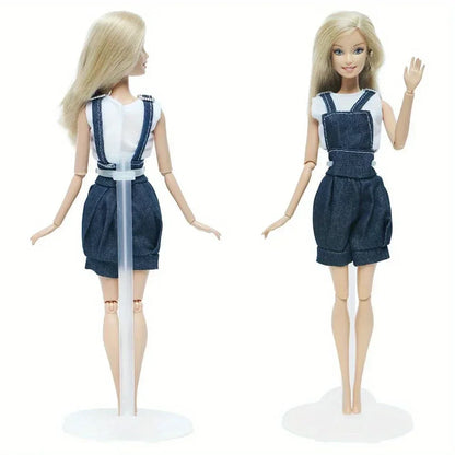 10PCS Clear Doll Display Stands — Transparent Toy Figure Support Holders for Mannequin & Model Display