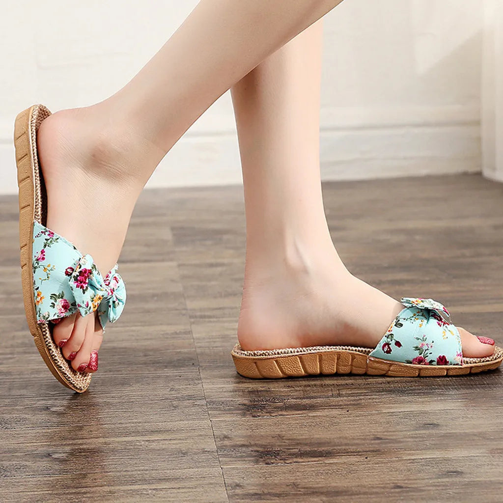Summer Women’s Bohemian Beach Slippers – Handmade Ethnic Style Espadrille Platform Flip Flops