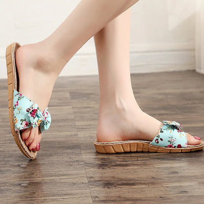 Summer Women’s Bohemian Beach Slippers – Handmade Ethnic Style Espadrille Platform Flip Flops