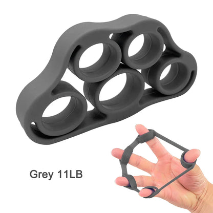 3-in-1 Silicone Finger Strengthener – Elastic Hand Grip Trainer & Guitar Finger Exerciser for Hand Therapy