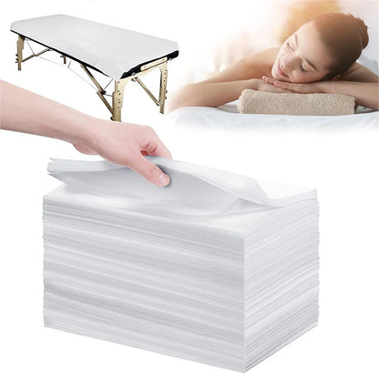 20PCS Disposable Spa Bed Sheets — Waterproof Foldable Massage Table Covers for Salon