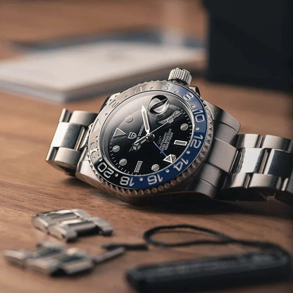 PAGANI DESIGN V3 GMT Men’s Luxury 40mm Automatic Mechanical Watch – Sapphire Crystal Stainless Steel Waterproof
