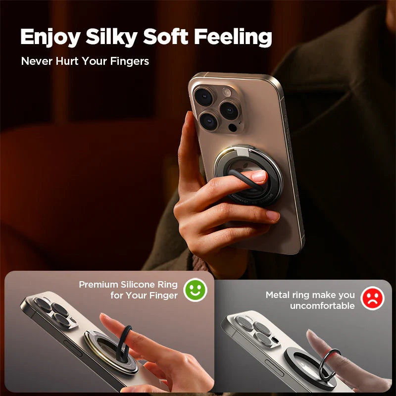 Joyroom Magnetic Ring Phone Holder – Colorful Silicone Kickstand Grip for iPhone 16/15/14 Pro Max