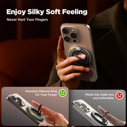 Joyroom Magnetic Ring Phone Holder – Colorful Silicone Kickstand Grip for iPhone 16/15/14 Pro Max