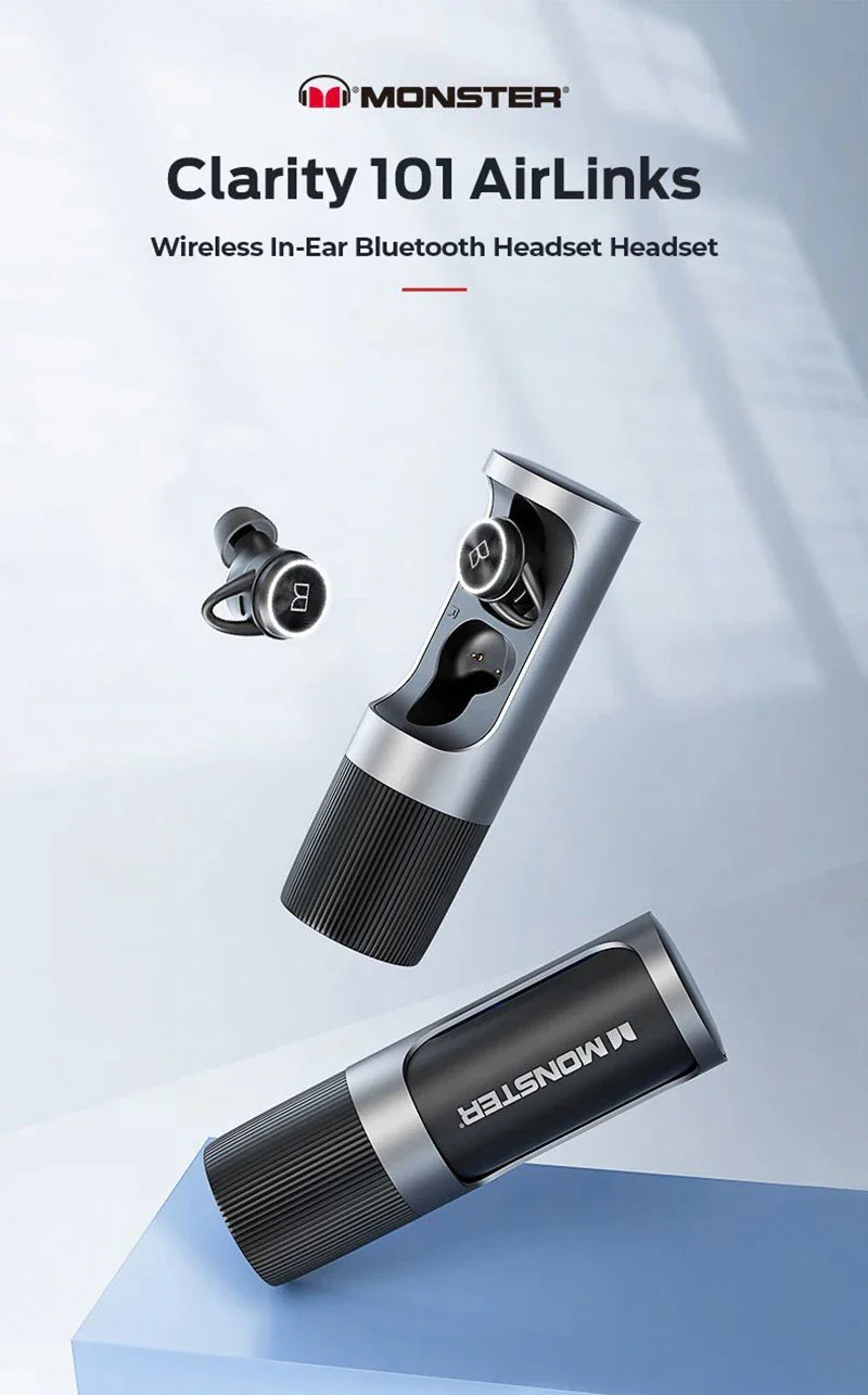 Monster Clarity 101 AirLinks TWS Earbuds | ENC Noise-Cancelling Waterproof Bluetooth Headphones