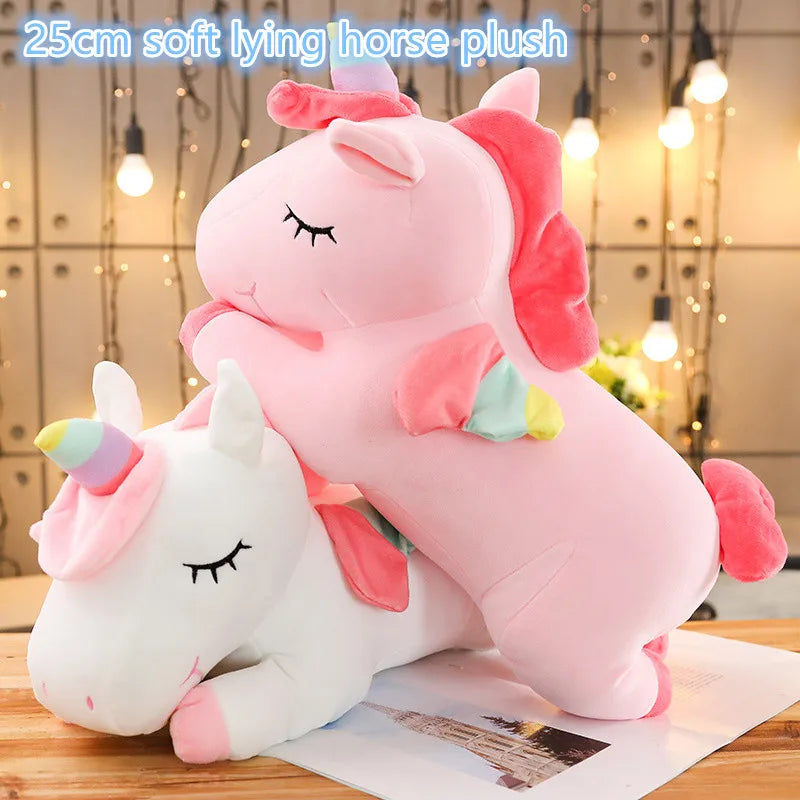Kawaii Horse Plush Toy – Soft Huggable Stuffed Animal Dolls, 25/50cm Birthday Gift for Children & Girls
