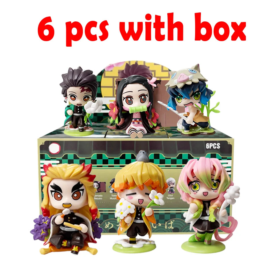 Anime Demon Slayer Blind Box Figures — 1-12pcs Tanjiro & Nezuko PVC Model Ornaments, Kids Christmas & Halloween Gift