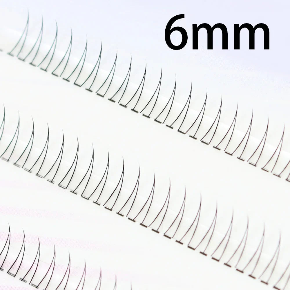 Korean J-Curl V-Shape Black Manga Under Eyelashes — Soft Natural Bottom Lash Clusters (Bunches)
