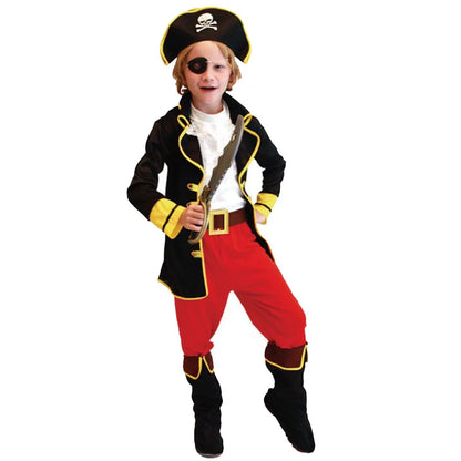 Halloween Kids Pirate Costume – Boys’ Fantasia Infantil Cosplay Outfit for Children