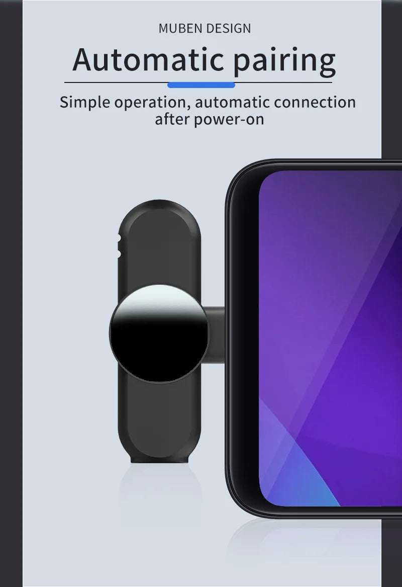 Wireless Mini Lavalier Microphone – Portable Noise-Reduction Lapel Mic for iPhone & Android Video Recording