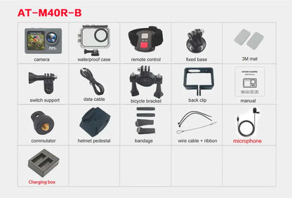 4K 5K Action Bicycle Camera with Electronic Stabilizer – WiFi Sport Helmet Video Recorder Compatible with GoPro