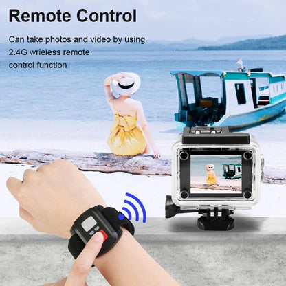 Ultra HD 4K Action Camera 30fps with WiFi – 2.0 Inch 170° Wide Angle Waterproof Helmet Sport Video Recording Camera