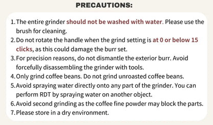 KINGrinder K4/K6 Manual Coffee Grinder — Portable 420 Stainless Steel Mill with 48mm Titanium-Plated Burr