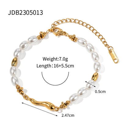 Uworld Stainless Steel Bead Chain Bangle Bracelet – Waterproof Gold Tone Fashion Jewelry for Men & Women, Trendy Statement Design