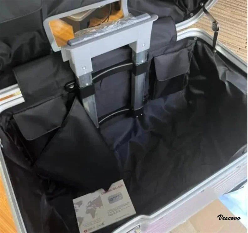 Carrylove 18" Aluminum Camera Trolley Suitcase — Spinner Pilot Luggage Bag for Photography, Rolling Wheels