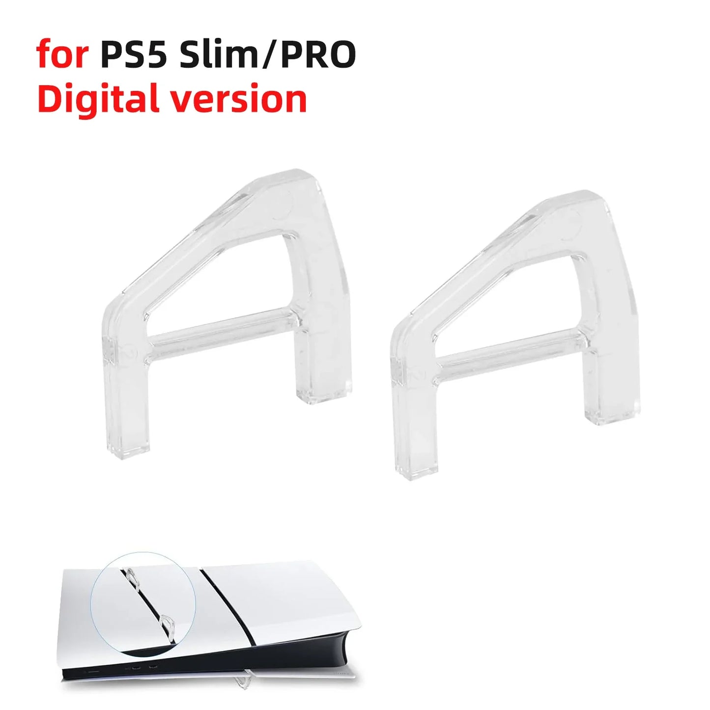 Horizontal Bracket Stand for PS5 Slim & Pro – Cooling Feet Holder for Disc & Digital Edition Console