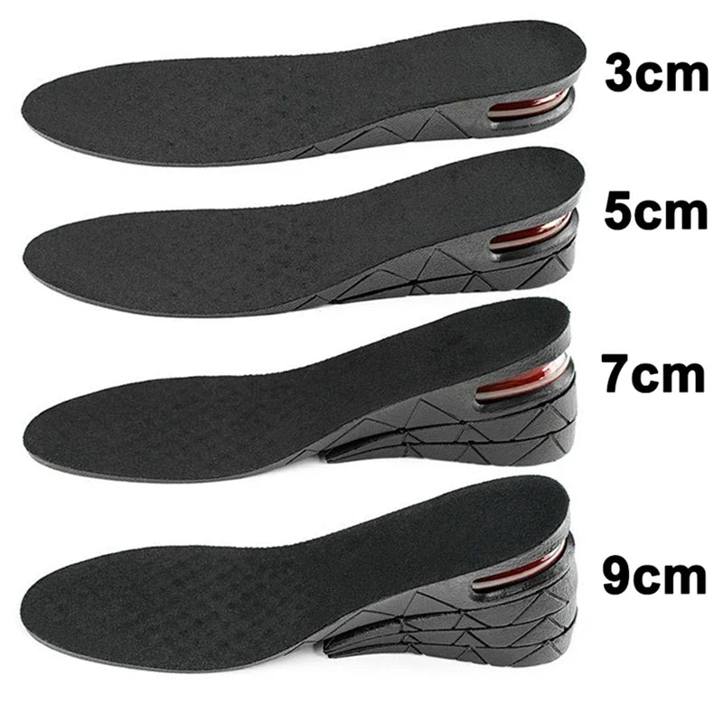 Height Increase Insoles with Air Cushion – Elevator Shoe Inserts for Men & Women, Adjustable 3-9cm Taller Footwear Lifts