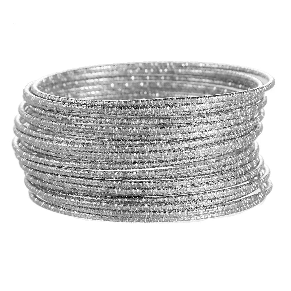 12Pcs Punk Curb Cuban Chain Bracelet Set for Women – Gold Miami Boho Thick Charm Bangles Fashion Jewelry