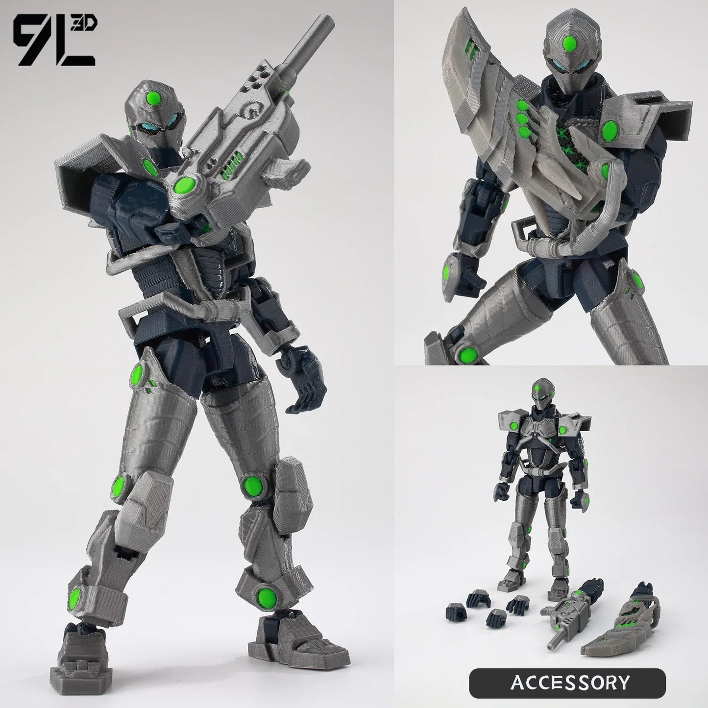 9L 3D Printed Invincible Tech Jacker T13 Lucky13 Action Figure – Multi-Jointed Motorcycle Collectible Model Toy Titan13