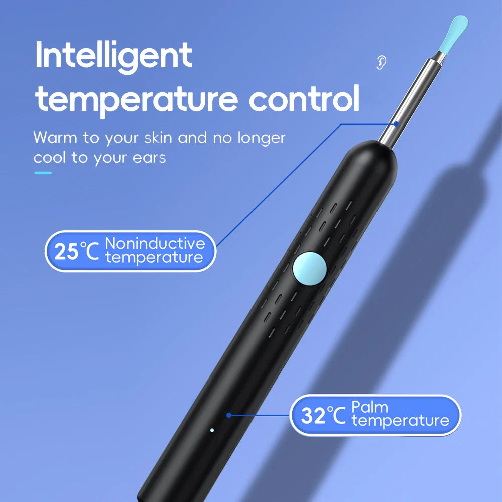 Smart Visual Ear Cleaner Set with 1080P Camera – WiFi Ear Wax Removal Tool with HD LED Lights & Earpick Endoscope