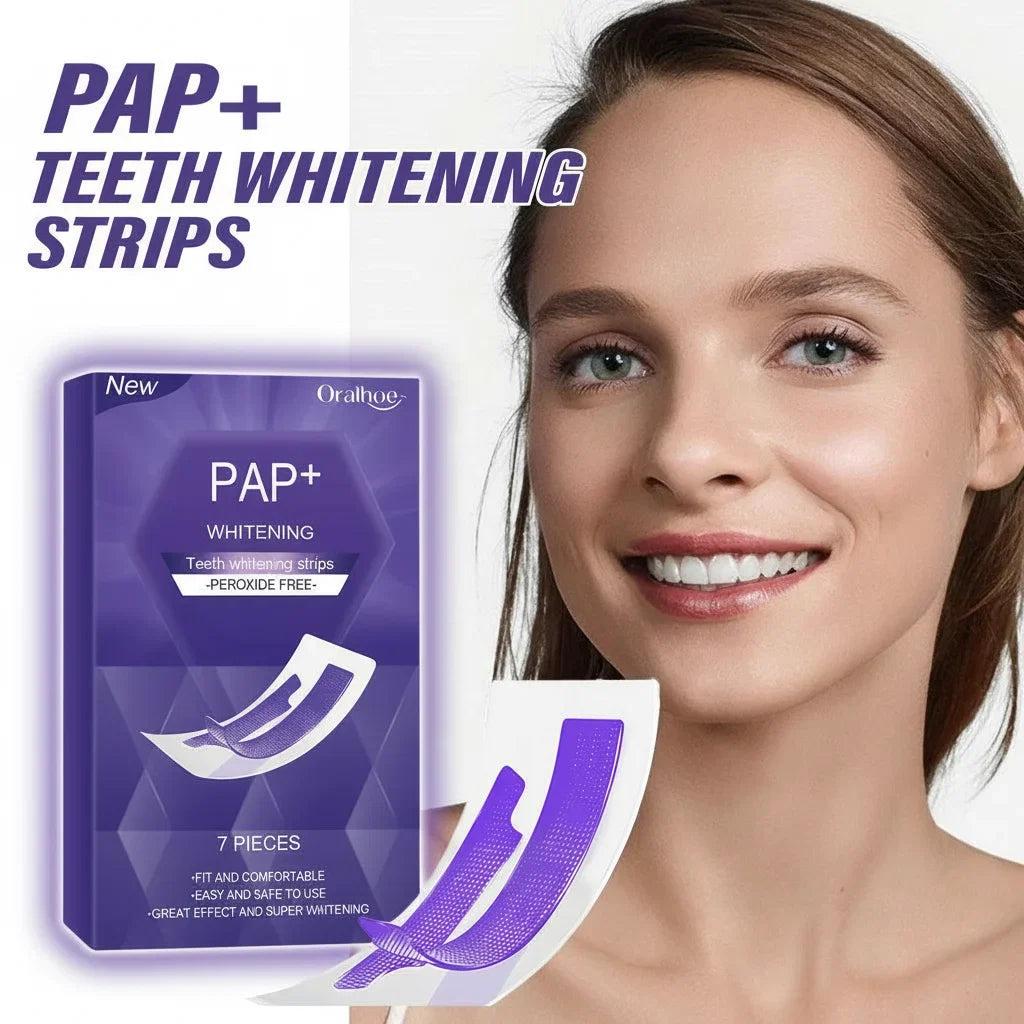 Purple Teeth Whitening Strips - Stain Removing Oral Care Strips for a Brighter Smile