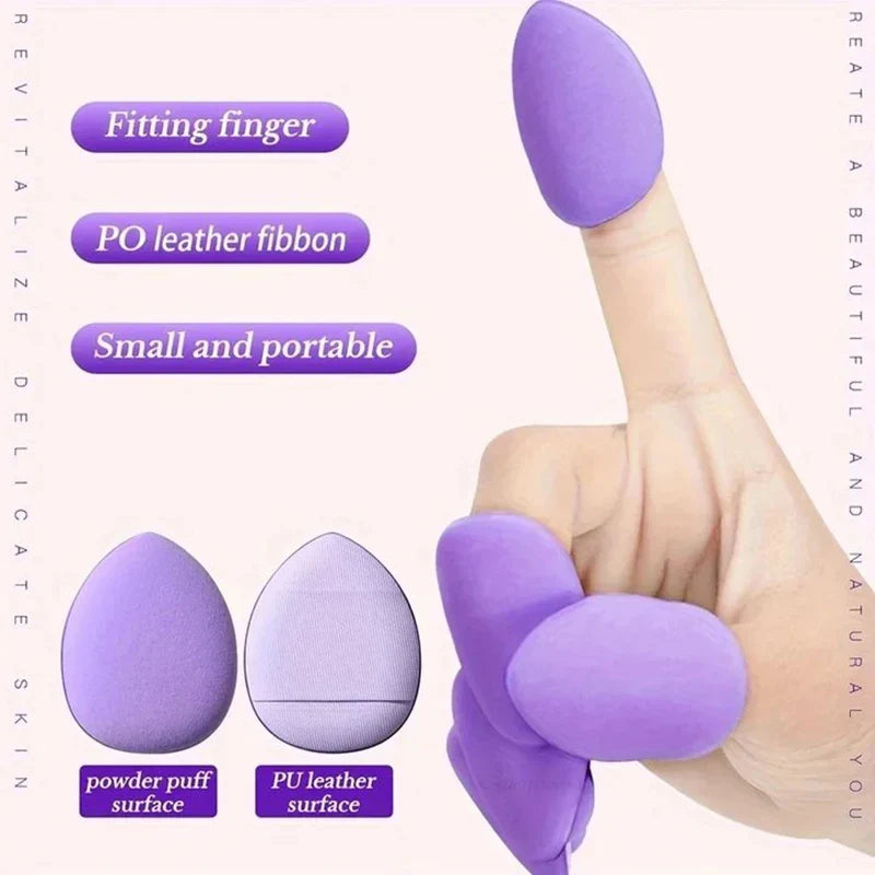 12PCS Velvet Triangle Makeup Sponges – Mini Finger Puffs & Beauty Eggs for Foundation and Liquid Makeup