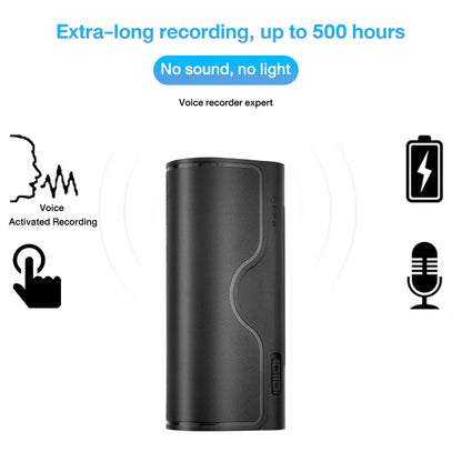 500-Hour Digital Audio Recorder – Professional 32GB/64GB Flash Drive MP3 Player for Lectures & Recording