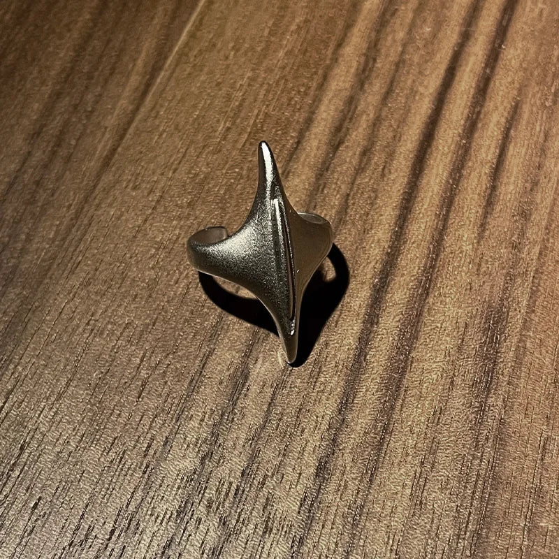 Retro Sword of Maria Silver Ring — Handmade Punk Gothic Open Ring for Women & Unisex Jewelry Gift