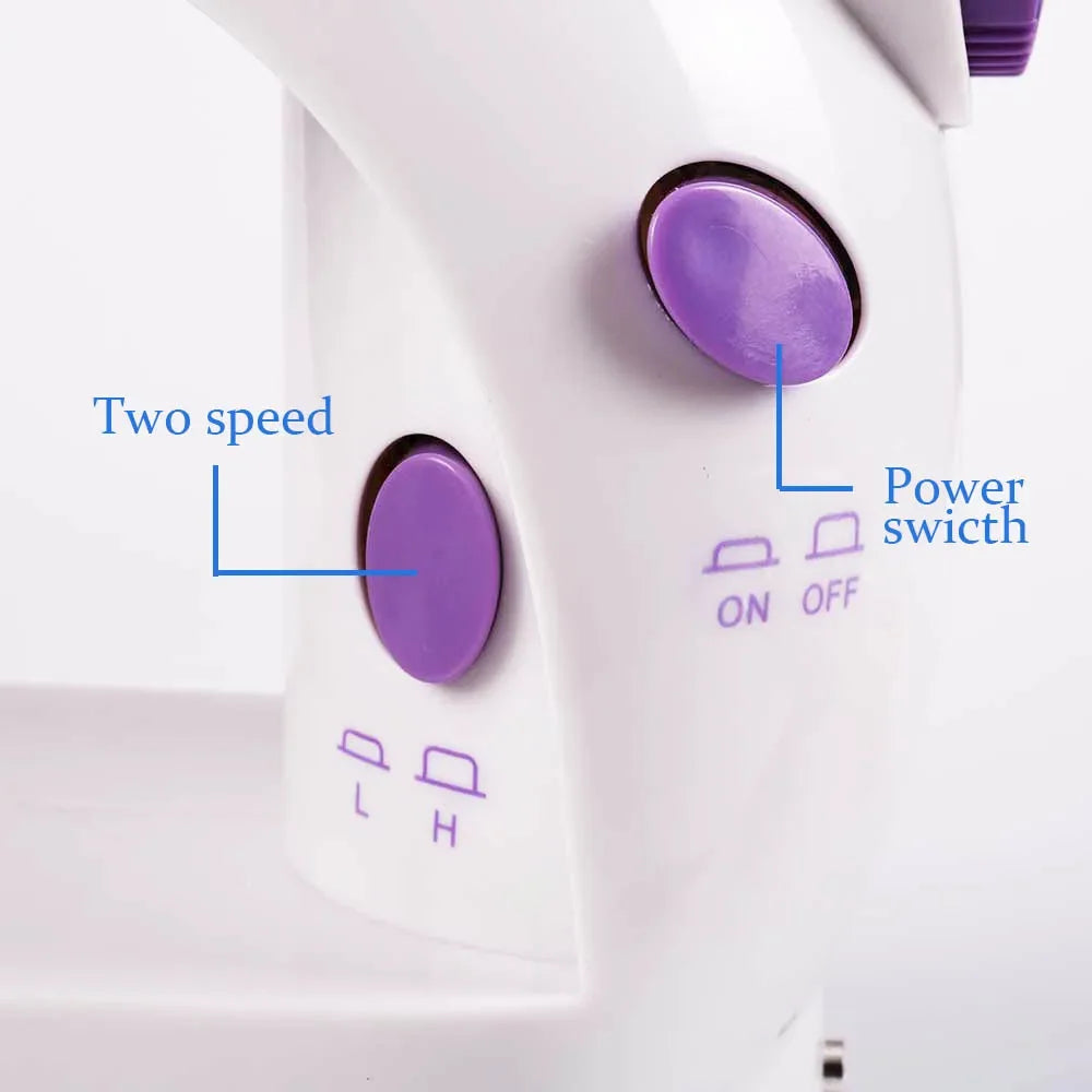 Mini Electric Sewing Machine | Double Speed Household Portable with Night Light & Foot Pedal - Beginner's Kit
