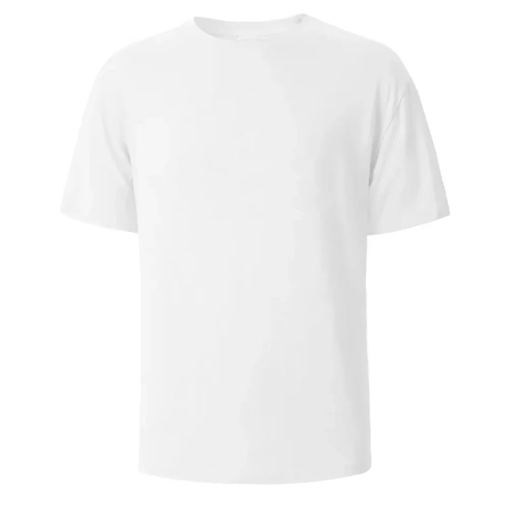Heavyweight 100% Cotton T-Shirt - Thick Knit Round Neck Short Sleeve Tee 500/300g