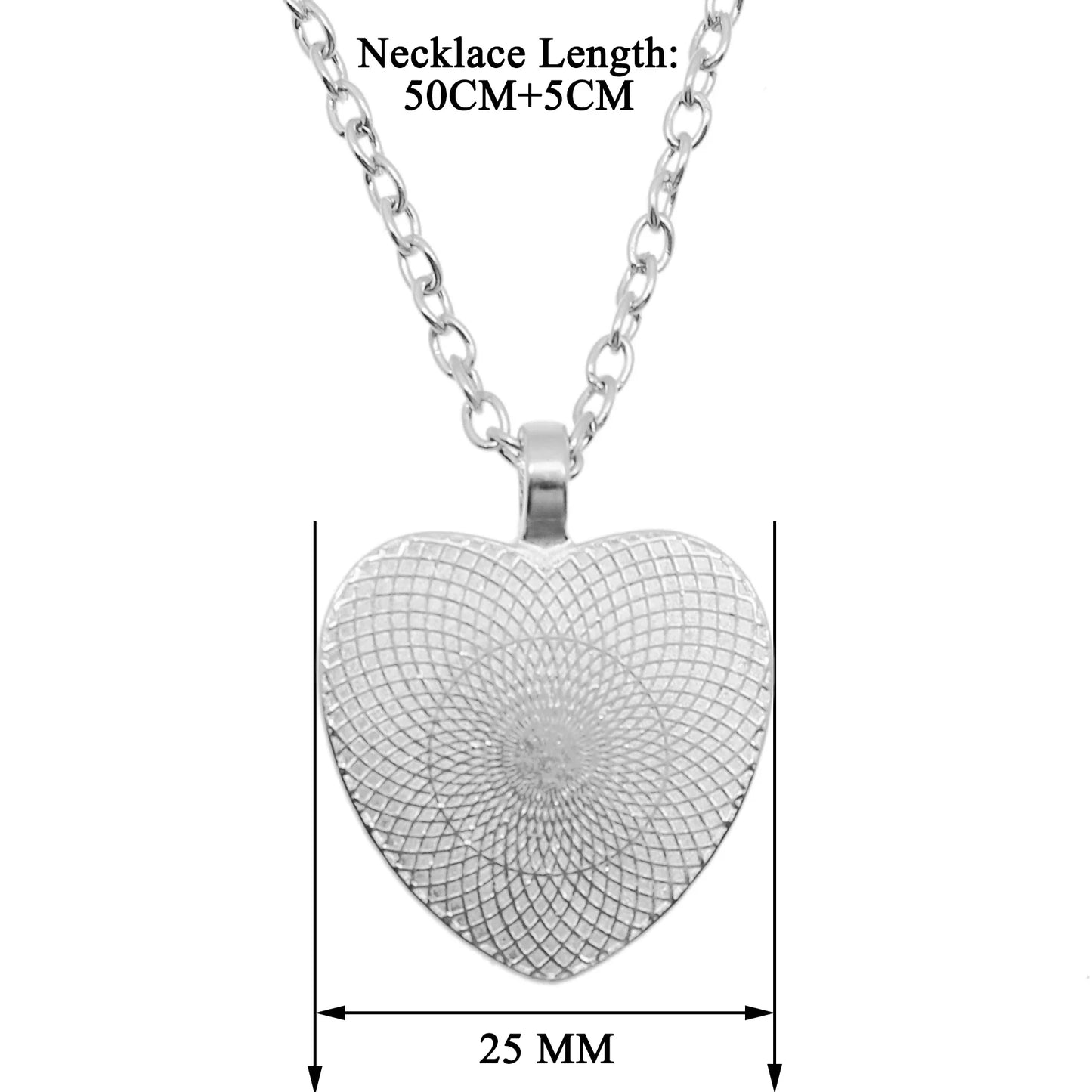 Funny Pixel Block Cartoon Pendant Necklace – 25mm Glass Heart-Shaped Charm, My World Theme Jewelry Gift
