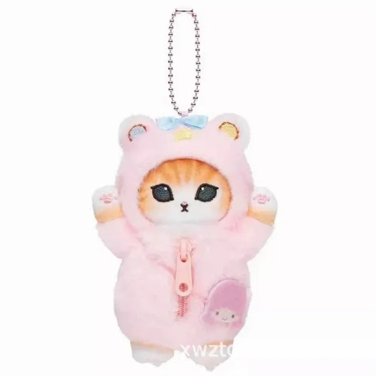 Kawaii Mofusand Shark Cat Keychain – Cute Cartoon Pendant Doll for Backpack & Decor