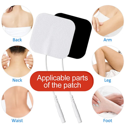 100/50pcs 5x5cm Muscle Stimulator Electrode Pads – Self-Adhesive Non-Woven Replacement for TENS Therapy Machines