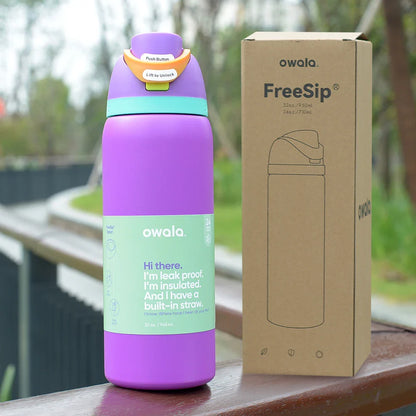 Owala Insulated Stainless Steel Water Bottle with Straw – BPA-Free Sports Bottle (24oz/32oz) for Travel