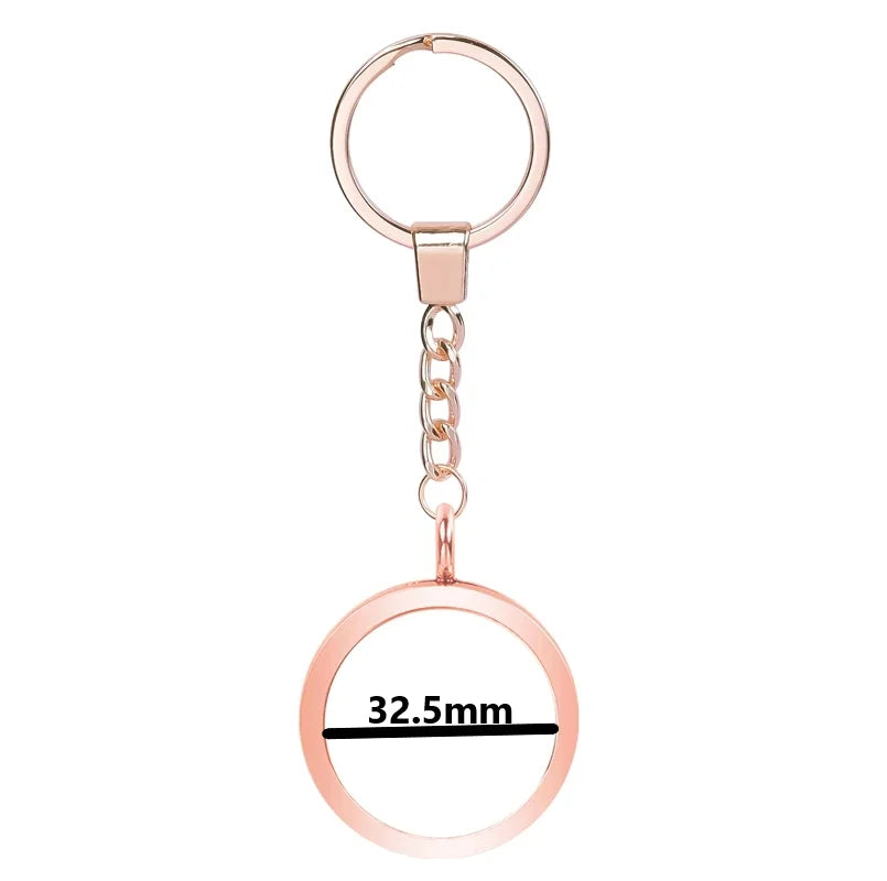 25-40mm Round Openable Reliquary Locket - Photo Memory Pendant, Cremation Ashes Keepsake, Glass Keychain & Memorial Jewelry