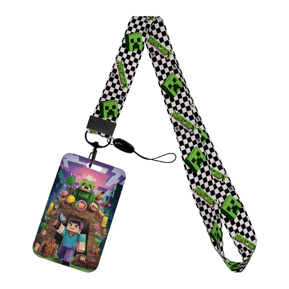 Cartoon Game Name Badge Holder Lanyard – Student ID & Credit Card Strap Gift
