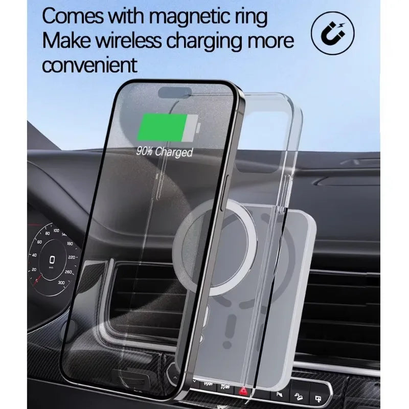 100W Magnetic Wireless Car Charger & Air Outlet Phone Holder — Fast Charging Station for iPhone 16/15/14/13/12 Pro Max