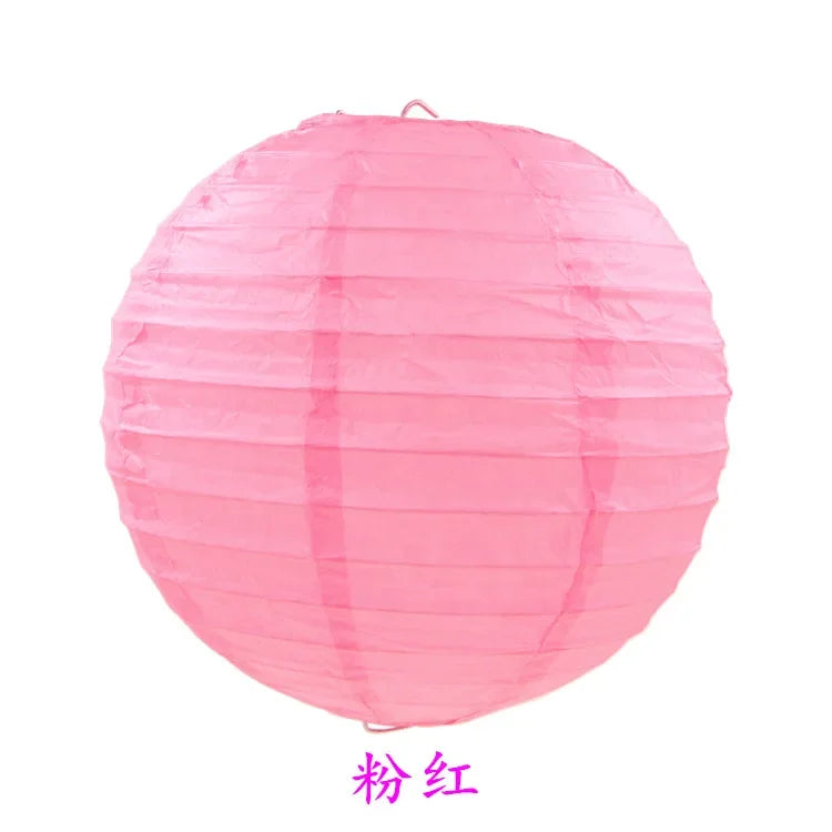 Round Paper Lanterns for Birthday Wedding Party Decor, DIY Hanging Lampion Balls, 4/6/8/10/12/14/16 Inch Craft Supplies